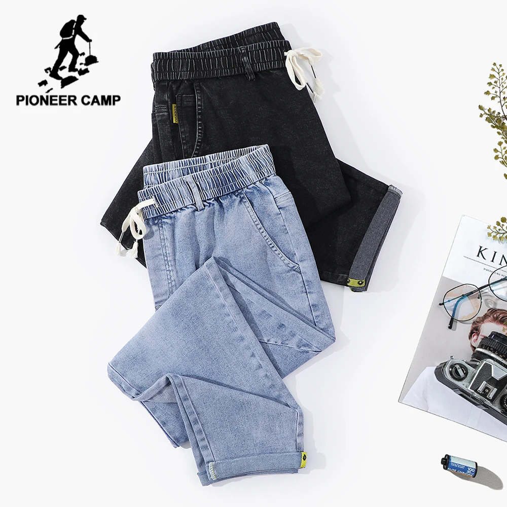 Fashion Men Jeans Streetwear Black Clothing Blue Mens Hip-Hop Camp Pioneer ANZ016013S