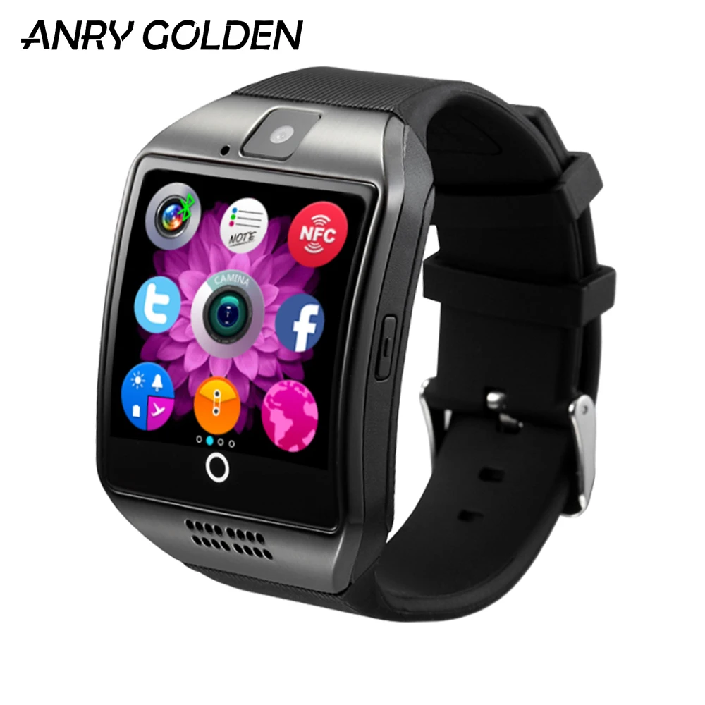 

Q18 Sport Smartwatch Phone Bracelet Waterproof GSM Call TF Card Curved Screen Bluetooth Calories Sleep Monitor Pedometer