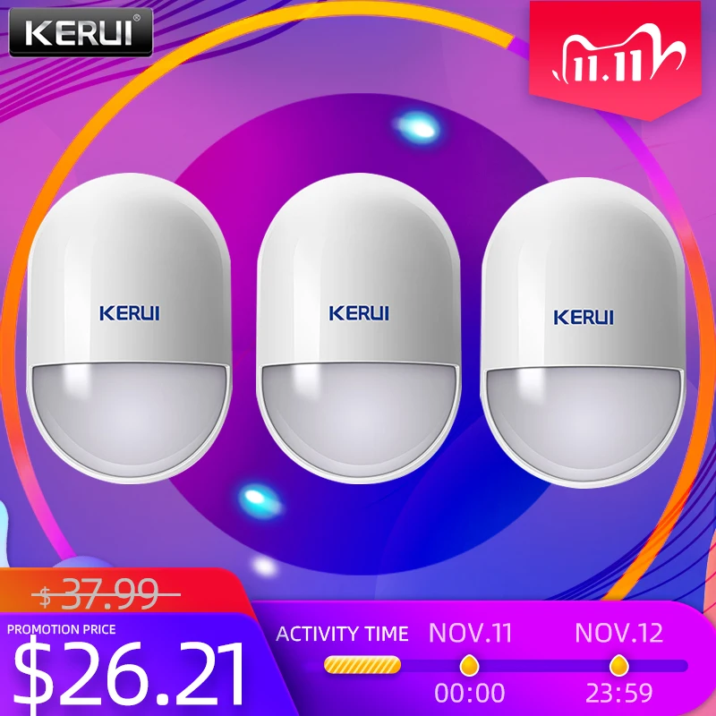 Беспроводной ИК детектор KERUI 3 шт. для домашней безопасности Gsm сигнализация 433