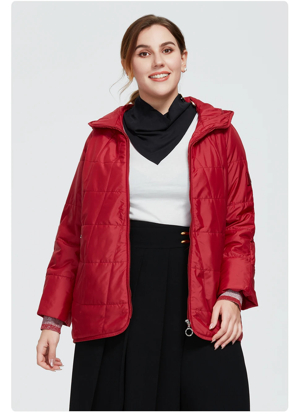 Astrid 2020 New Autumn Winter Womens coat women Windproof warm parka Plaid fashion Jacket hood large sizes female clothing 9385