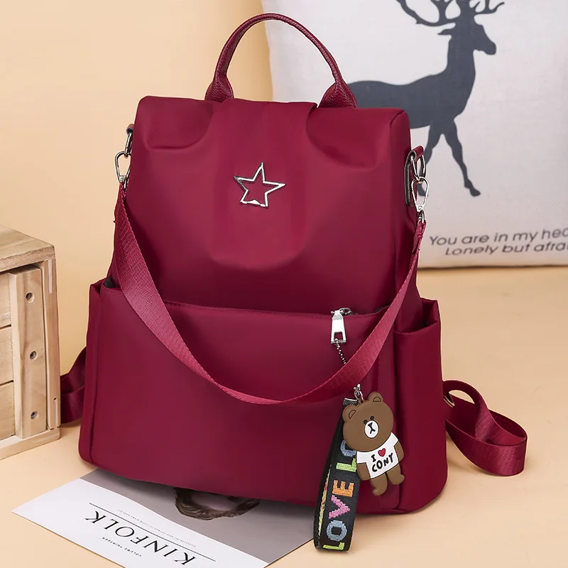 

Multi-functional Anti-Theft Backpack Women's Casual Fashion Waterproof Oxford Cloth Bag Simple Large-Volume Outing Shopping Back