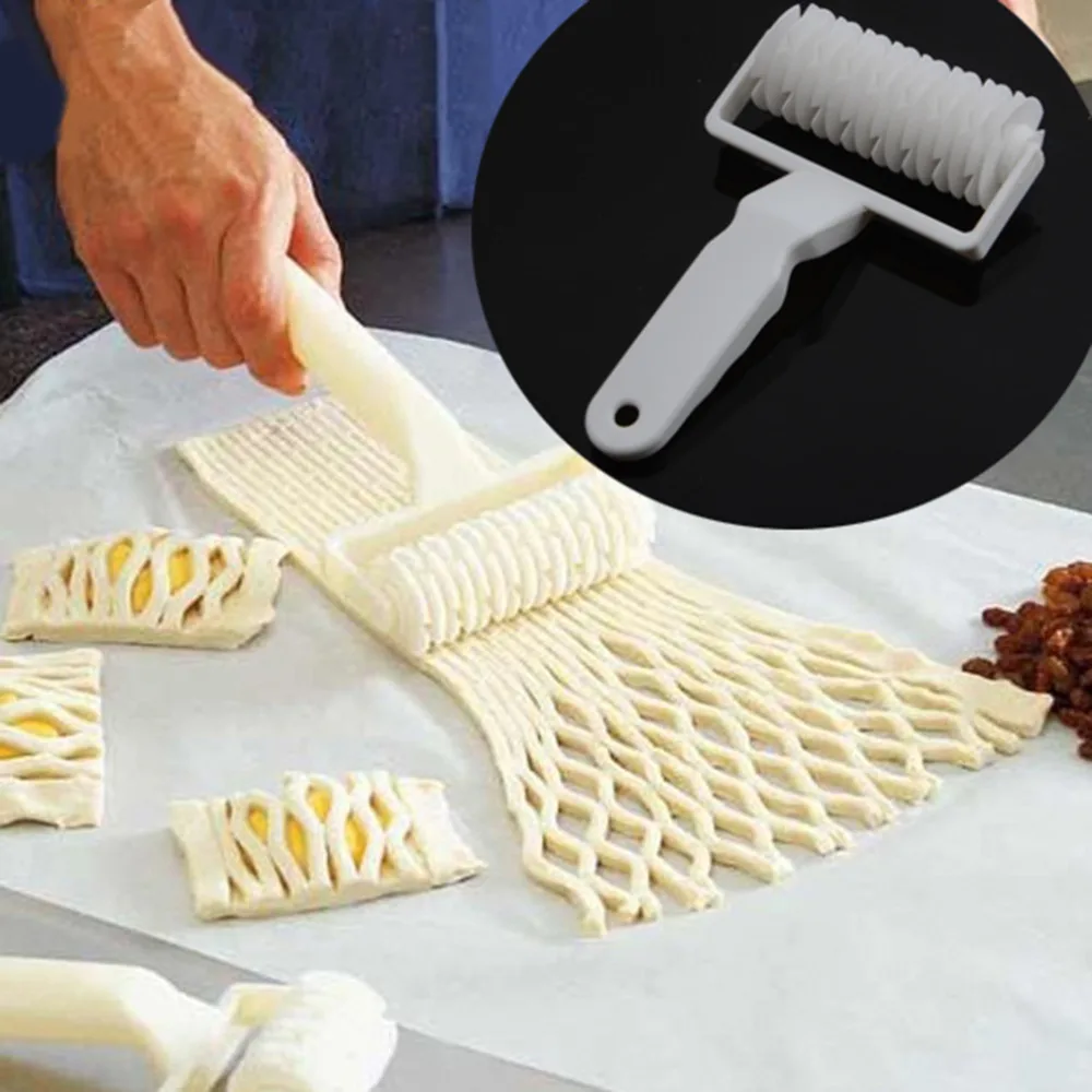 

Cookie Pie Pizza Bread Pastry Cake Ribbon Embosser Roller Cutter Mold DIY new arrival