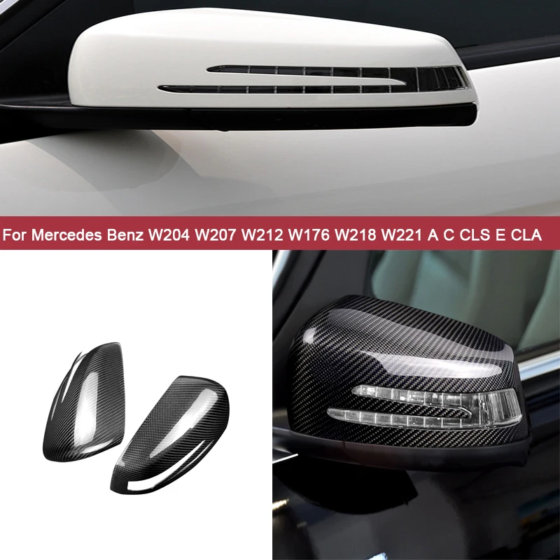 Автомобильные аксессуары для Mercedes Benz W204 W207 W212 W176 W218 W221 A C CLS E CLA зеркало заднего вида из углеродного волокна крышки Авто украшения
