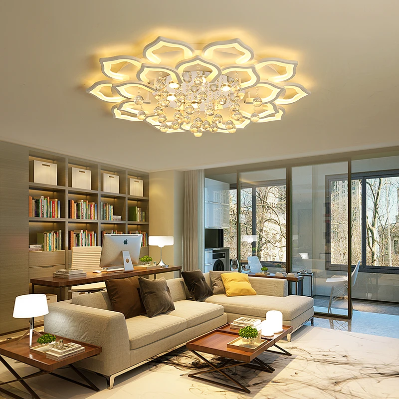 Светодиодная потолочная люстра со стеклянными шариками, современные осветительные приборы для гостиной, спальни, лампы для домашнего декора