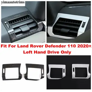 

Front Dashboard Side Air Conditioning AC Vent Outlet Carbon Fiber Look / Matte Cover Trim For Land Rover Defender 110 2020 2021