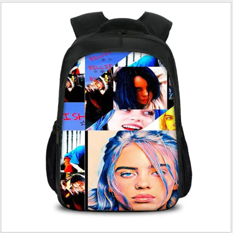 as pictures Billie Eilish рюкзак для школы 16 дюймов Детские рюкзаки Детский рюкзак для девочек и мальчиков Mochila Escolar - Цвет: as pictures