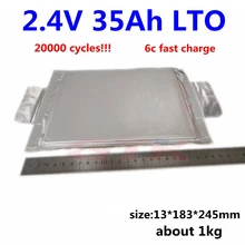 Новое поступление LTO 20000 циклов 2,4 V 35Ah литий мачмаленькие батарейки 2,3 V клеток 6c Быстрая зарядка для эйке скутер 12V 24v 48V LTO batetry пакет