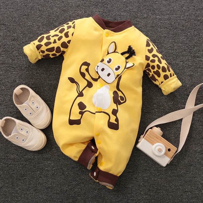 

Baby Boy Clothes Cartoon Cows Newborn Romper Clothing Infant Jumpsuit Children Outfit Onesie Costume 0 3 6 9 12 Month Overalls
