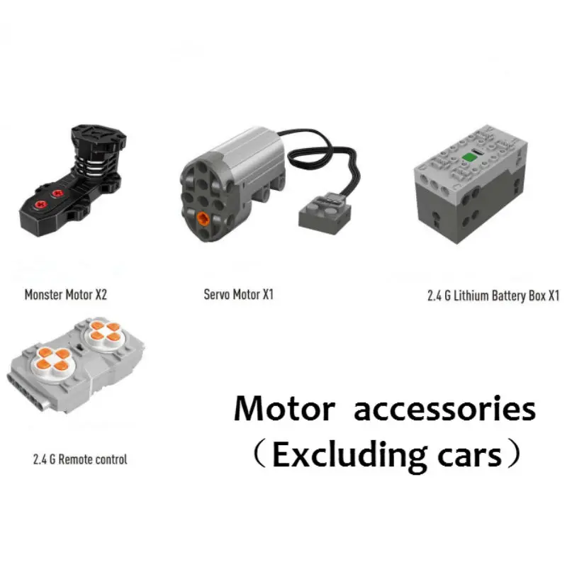 only Motor parts Новое приложение RC технический автомобиль внедорожный автомобиль двигатель совместимый MOC-22970 строительный блок кирпичи развивающие игрушки подарки - Цвет: only Motor parts