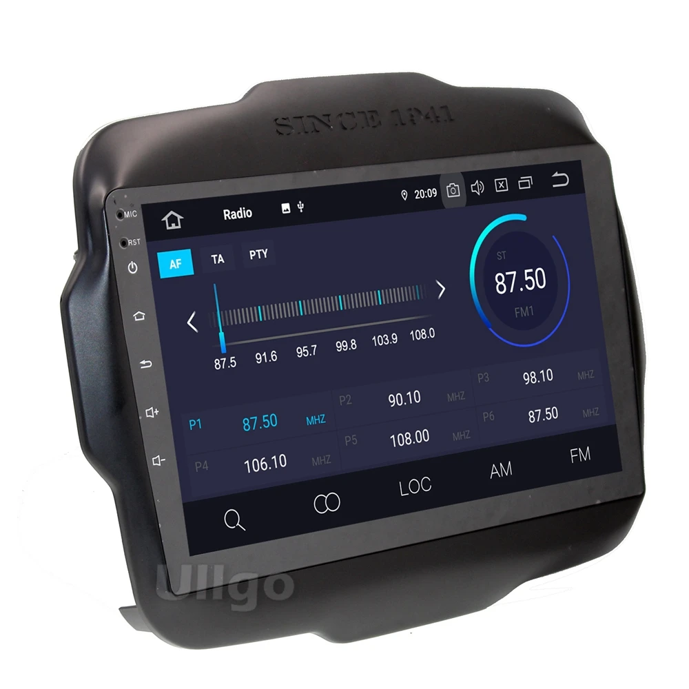 Sale Android 9.0 Car Head Unit for Jeep Renegade 2016+ Autoradio GPS 1 din Car Radio GPS in Dash GPS with BT RDS Wifi Mirror-link 2