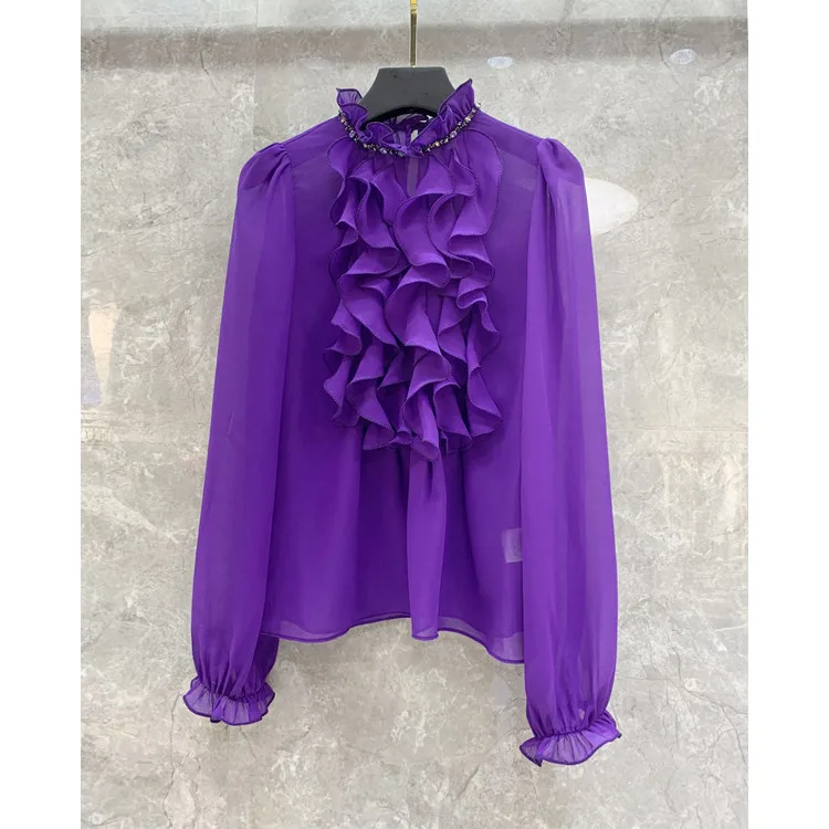 AH11462, модные женские блузки и рубашки,, Подиумные, Роскошные, известный бренд, Европейский дизайн, вечерние, стильная женская одежда