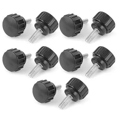 

4mmx10mm Male Thread Plsatic Head Screw On Type Knob Handles 10 Pcs