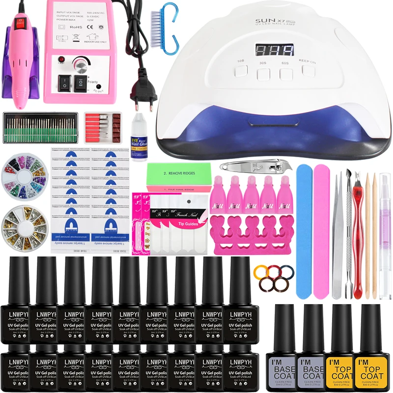 

ManicureSet Nail Kit with Nail lamp 20000RPM Nail drill Machine Nail Polish Kit Acrylic Kit Nail Art Tool Set Nail Extension Kit
