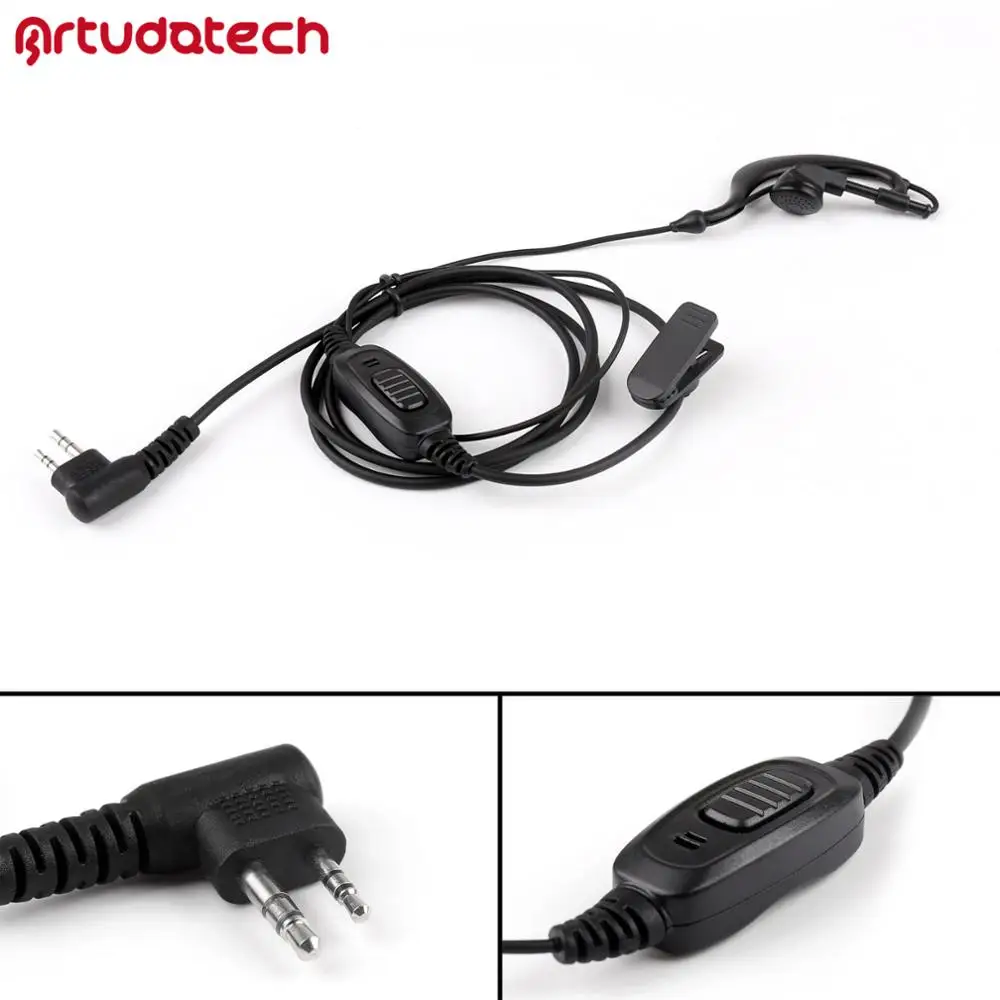Artudatech arpiece гарнитура двухсторонний PTT Микрофон для HYT TC 500 610 700 TC-610 TC500S Q5 Q11 CP1660 Talkie