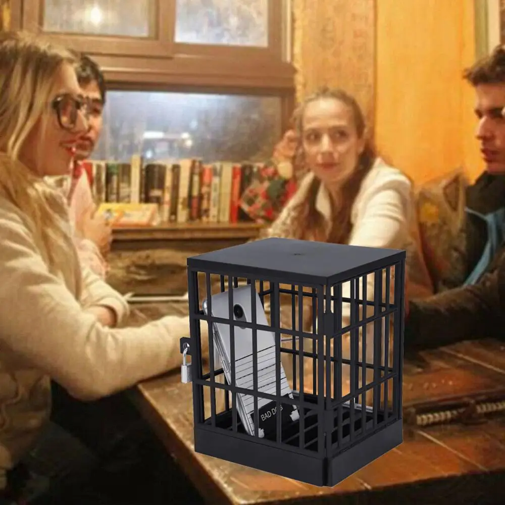 

Mobile Phone Jail Cell Prison Lock Up Safe Smartphone Home Office Gadget quality Storage Box Locking Cage Party Storage ED