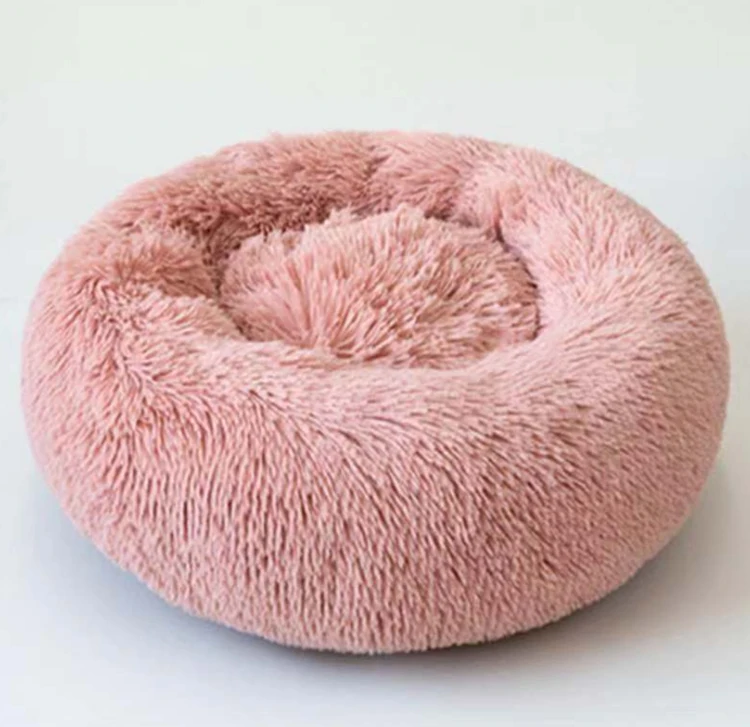 Leather Pink Удобные товары для животных, Круглая Большая корзина для собак, домик для домашних животных, подушка, коврик для кошек, корзина для собак, кровать, собачья будка - Цвет: Leather Pink