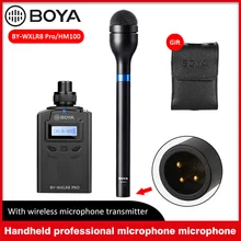 Boya BY-HM100 handheld microfone liga omni direcional microfone dinâmico xlr saída para apresentação de voz vídeo eng efp entrevista
