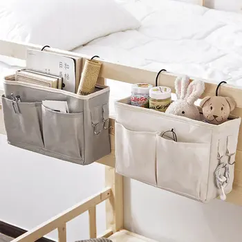 

Linen Hanging storage bag Bedside Storage Organizer Dorm Room Phone Book Magazine Storage Bag Holder with Hook Bed Pocket