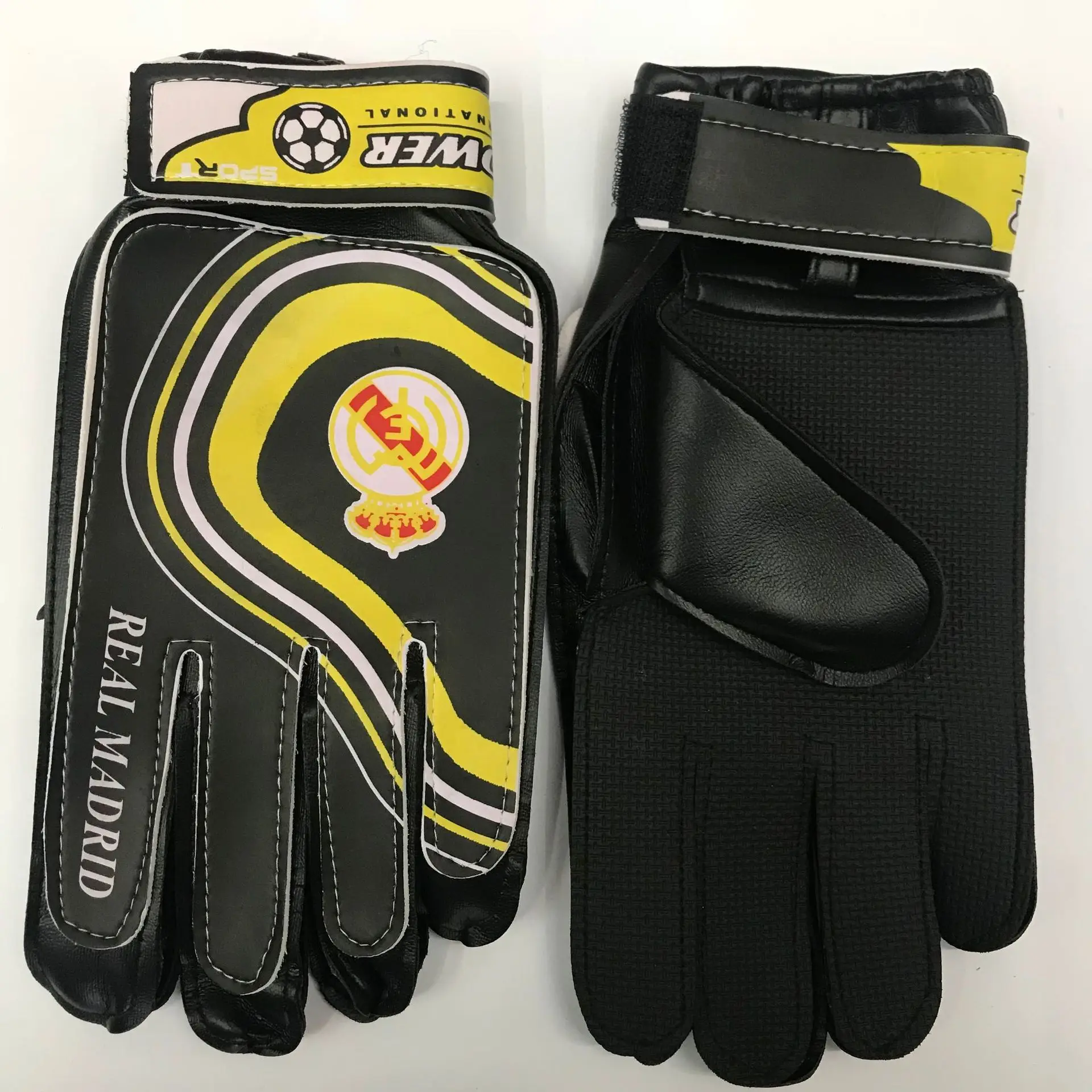 Pu Anti-slip Goalkeeper Gloves Football Team Logo Gloves Children Adult Football Training Hand Guard