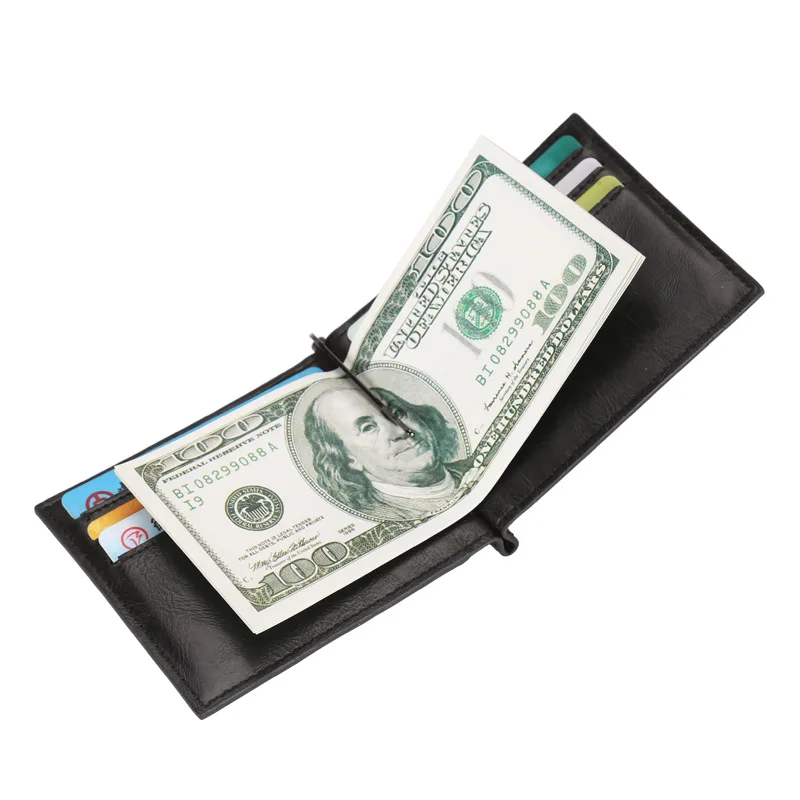 

2019 New PU Leather Money Card Wallet Fashion Slim Small Credit Card Package Business ID Name Cards Billfold