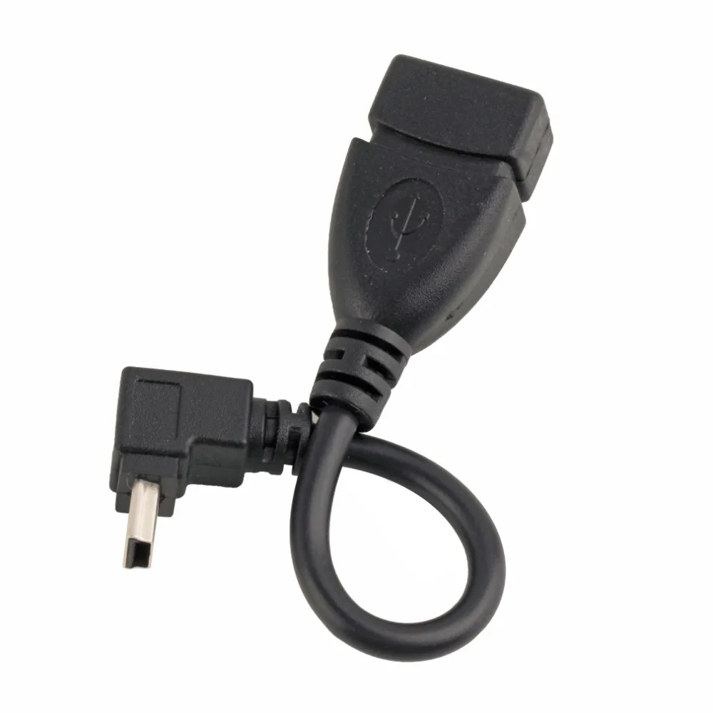 Хит, 1 шт., USB A, женский, мини, 5 P, USB B, Мужской адаптер для преобразования, OTG кабель, вверх