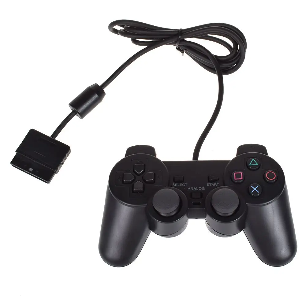 

Trendy Black New 1x Single Gamepad Vibration Black Wired Single Vibration Gamepad Controller For Ps2 Play Station 2