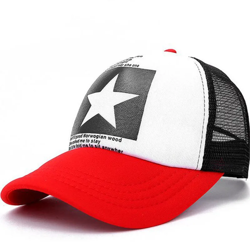 Звездные принты basebal кепка мужская весна лето Кепка уличная snapback шляпа дышащие сетчатые шляпы кепки casquette homme noir