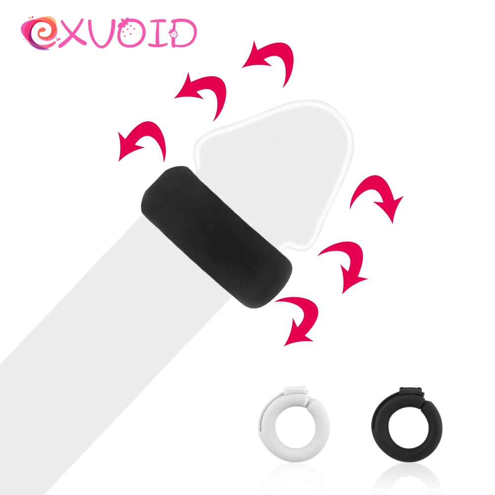 Силиконовые кольца для эрекции EXVOID Prolong, регулируемые секс-игрушки для мужчин, устройство верности, кольцо с рукавом для члена, задержка эякуляции