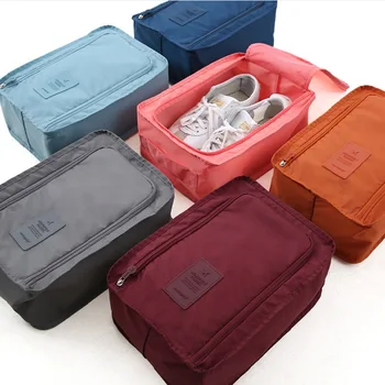 

Convenient Travel Storage Bag Nylon 6 Colors Double Layer Portable Organizer Bags Shoe Sorting Pouch multifunction