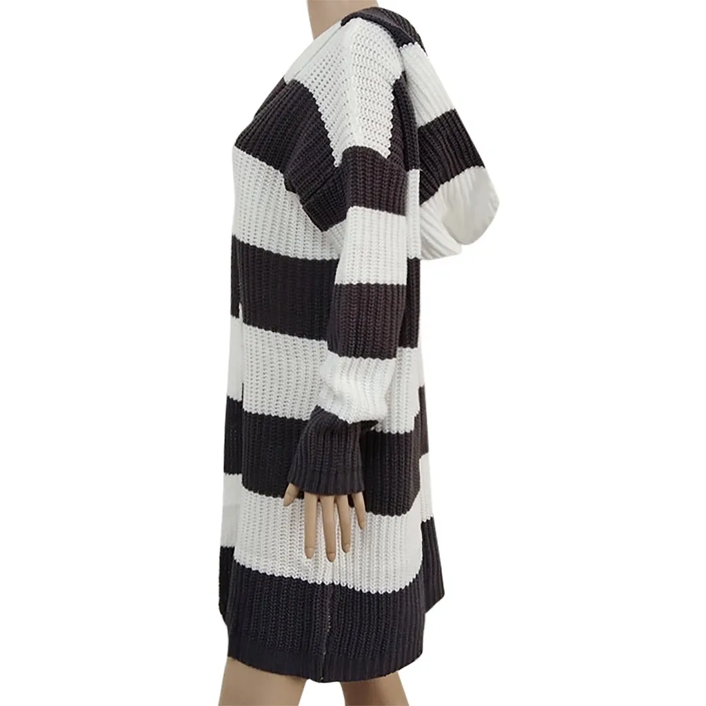 Ropa mujer invierno pull femme женский свитер в полоску с длинными рукавами в стиле пэчворк вязаный кардиган blusas de inverno fem