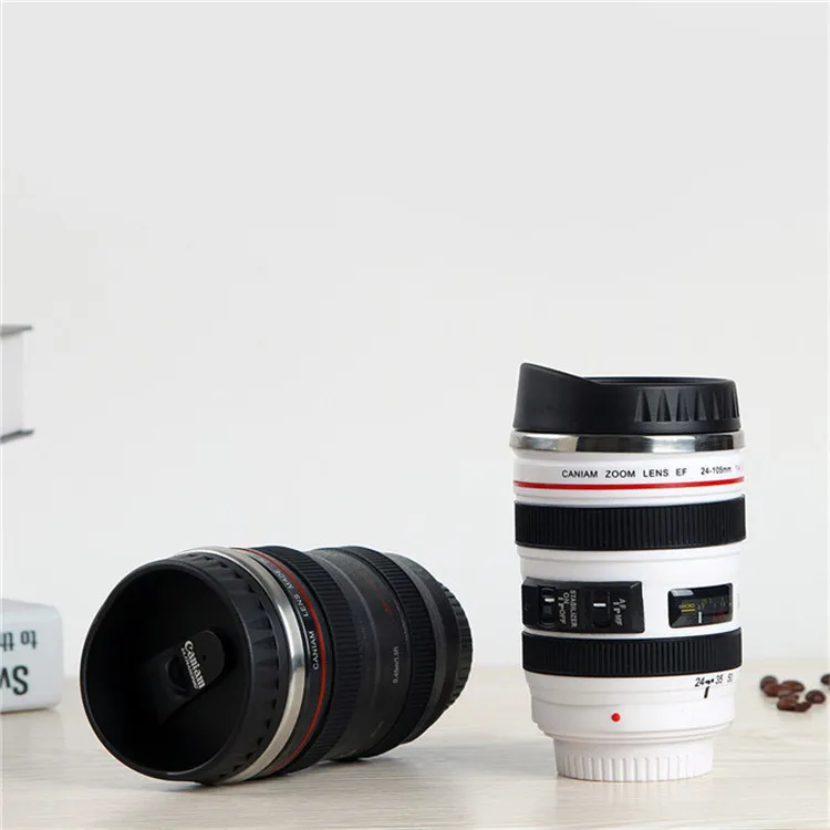 Stainless Steel Camera EF24-105mm Cup Creative Coffee Mug DSLR Camera Lens Cup Five Generation Stainless Steel Liner Insulation