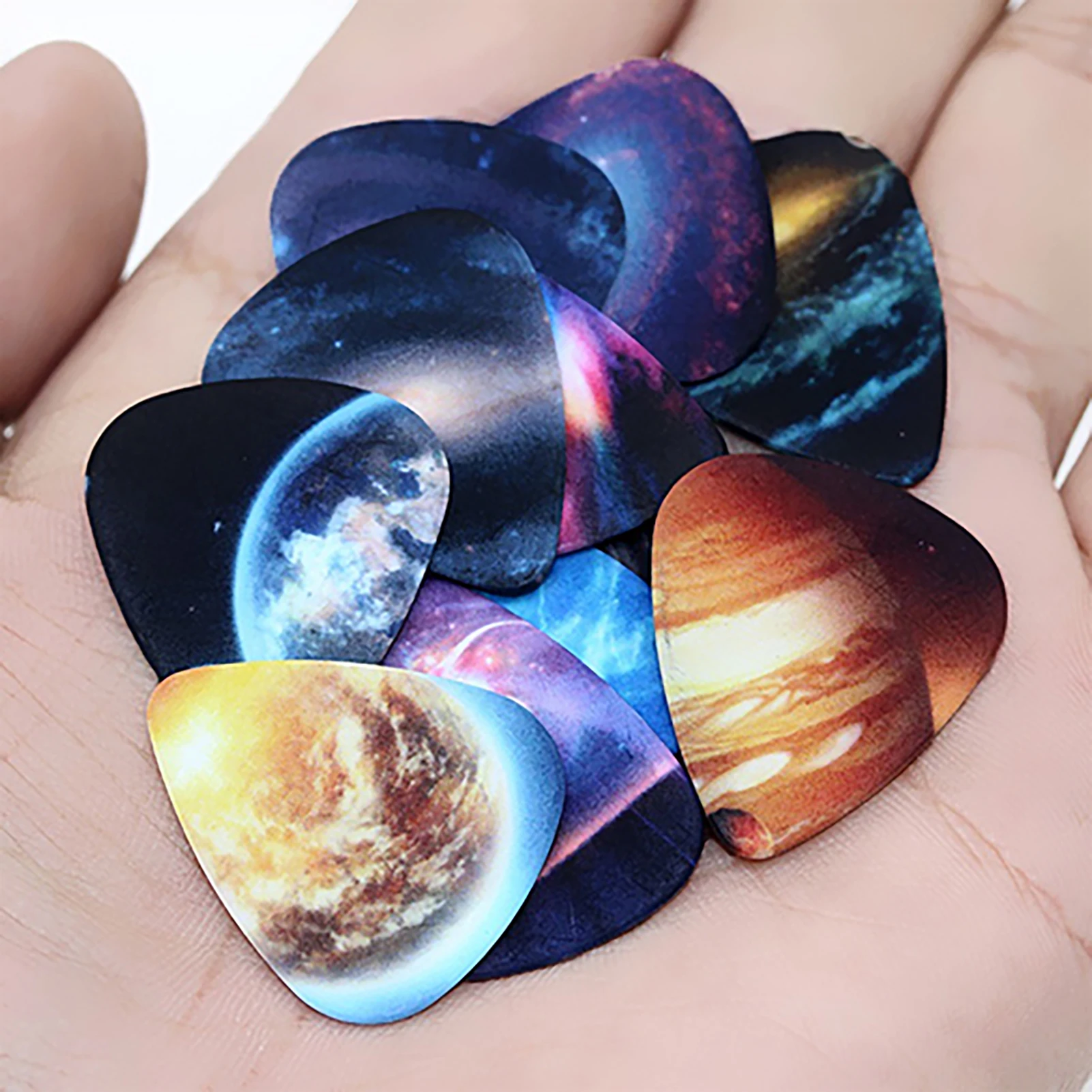 10pcs Guitar Pick Colorful Musical Accessories Universe Planet Guitar Picks Mixed Plectrum 0.46mm 0.71mm 1mm