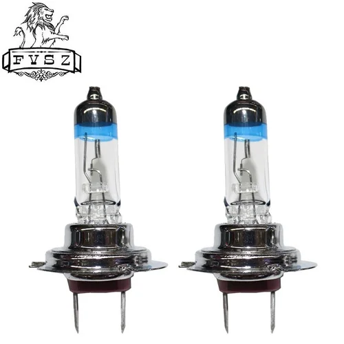 자동차 할로겐 헤드라이트 전구 안개등, 매우 밝은 따뜻한 흰색 석영 자동차 램프, H7 12V 55W 4300K, 2 개 2