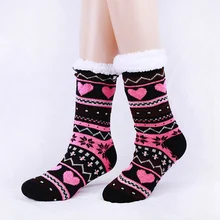 Women Fuzzy Slipper Socks Soft Warm Fleece Lined Non Slip Winter Socks