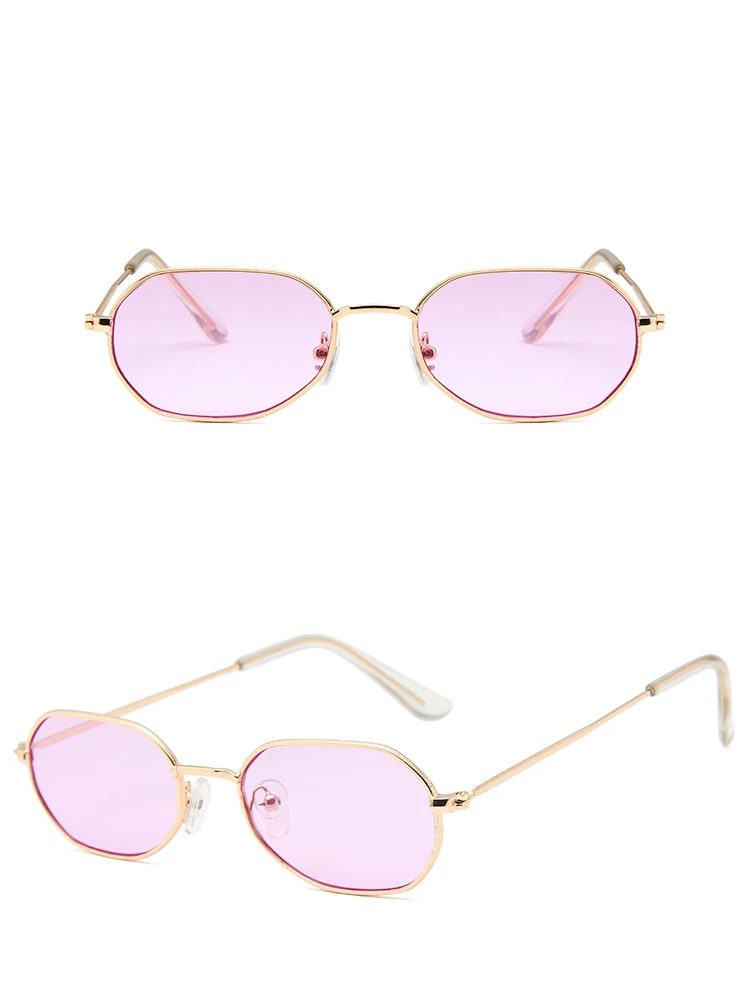 Занавес солнцезащитные очки тренд мода небольшой полигон металлический каркас UV400 Красочные Солнцезащитные очки для мужчин женщин A80