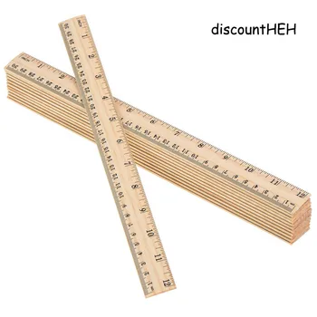 

1/Pc Wooden Ruler Learning&office Stationery Ruler Metric Precision Double Sided Measuring Tool Log Stationery 15cm 20cm 30cm