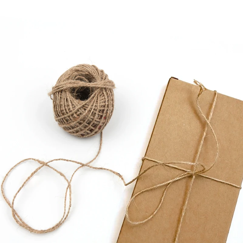 30/50/100Meters Natural Jute Rope Cord String Burlap Ribbon Crafts Sewing DIY Jute Hemp Wedding Party Decoration jute rope