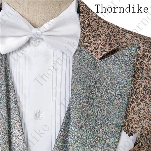 Thorndike Роскошный Блейзер новейший дизайн модный жаккардовый принт Тонкий костюм куртка мужская повседневная бизнес ужин вечерние свадебные блейзеры
