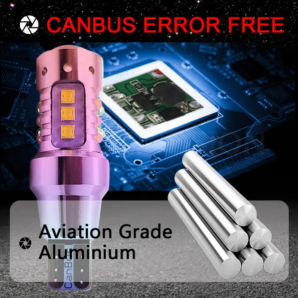 2x80 Вт AC12 24V T15 W16W 921 915 светодиодный лампы CANBUS без ошибок XBD высокая мощность