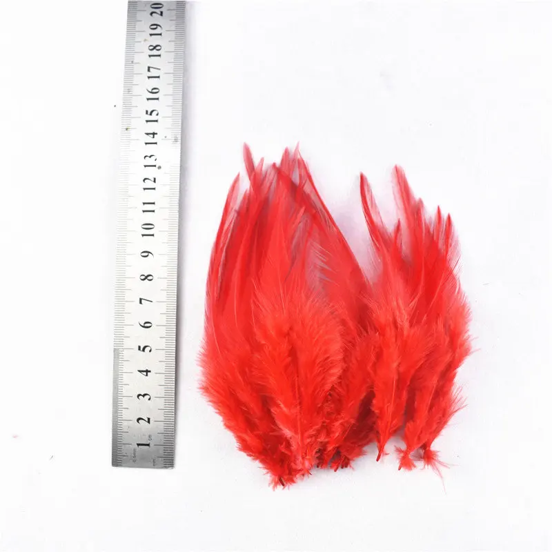 10-15CM 4-6inch 20 шт./лот, перья Красного петуха, гуся, фазана для рукоделия, курица, утка, павлин, отец, страусиные перья, свадебные украшения - Цвет: 10-15CM 4-6inch