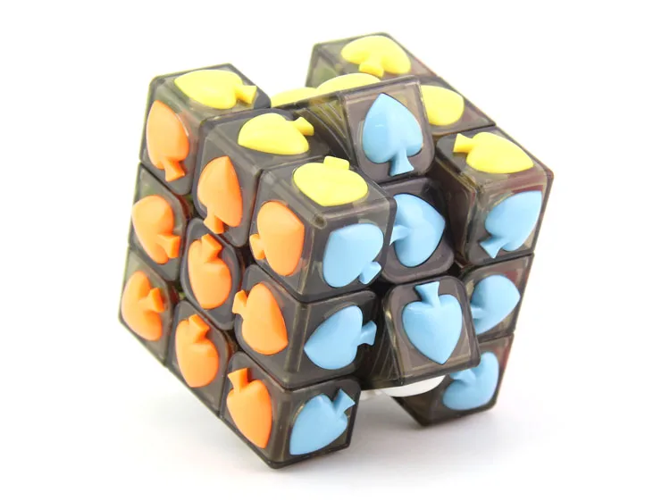 Высококачественный YongJun Spade Symbol 3x3x3 магический куб YJ 3x3 скоростная головоломка Рождественский подарок идеи детские игрушки для детей