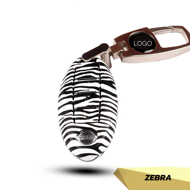 Zebra 1 шт. модный ABS Камуфляж для автомобиля чехол для ключей дистанционный ключ дистанционного управления чехол Fob Shell чехол для Nissan - Название цвета: Zebra