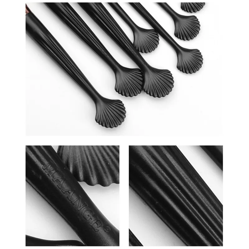 20pcs Makeup Brush Set Eyeshadow Eyebrow Eyelash Brush Oblique Brush Fan Brush Cosmetic Brush Kit With Pu Bag