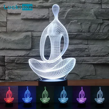 

Colorful Change Touch Usb Led Night Light 3D Print Creative Desk Table Lamp USB Rechargeable Home Decor Birthday Gift