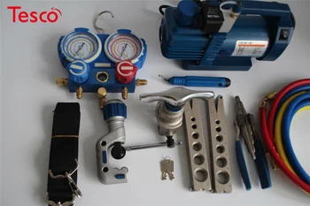 

Free shipping High quality VALUE 7in1 VTB-5A Refrigeration Repair Tool Set With Aluminum alloy box