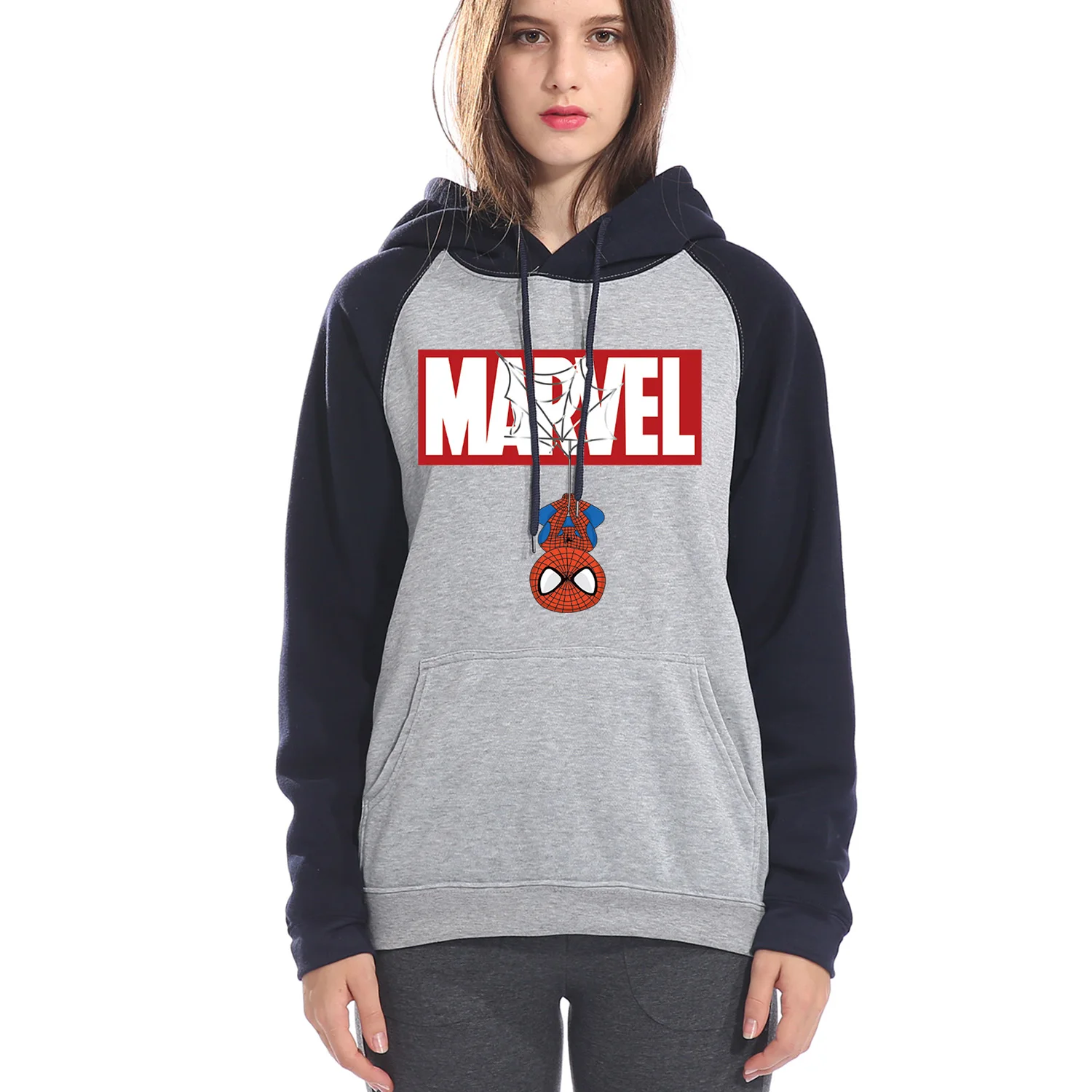 Marvel, супергерой, Человек-паук, женские толстовки, свитшоты, Осень-зима, теплая толстовка,, Мстители, повседневный пуловер с капюшоном