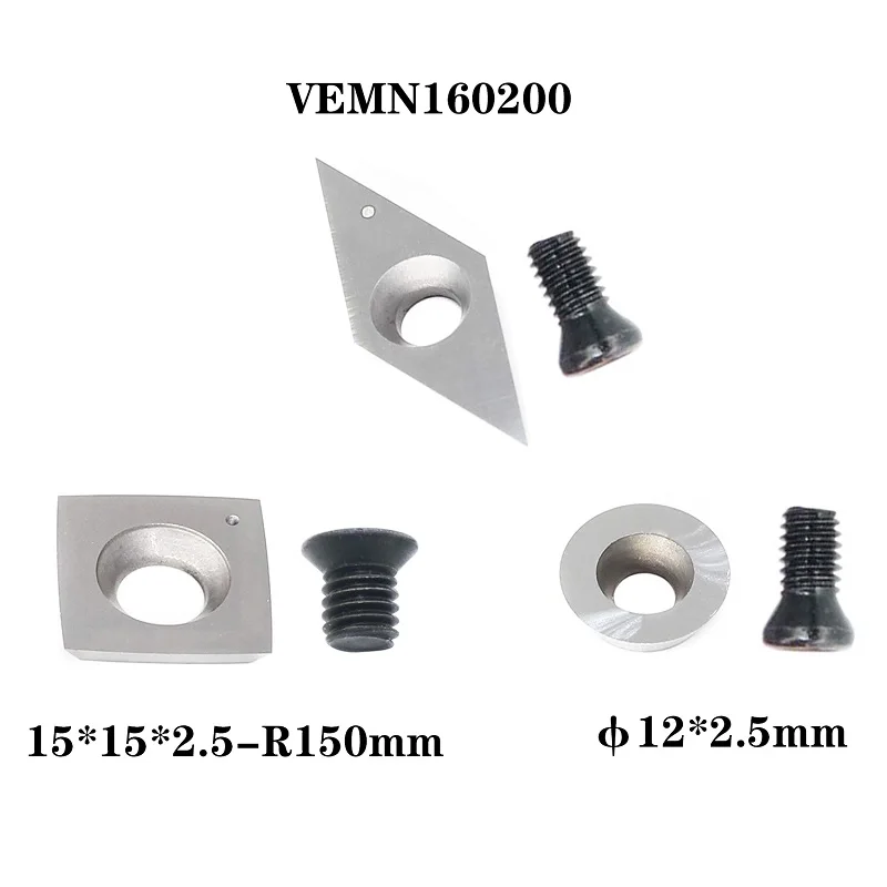 

3pcs Carbide Tipped Turning Inserts Cutters Set for Lathe Turning Tool Replacement Fit for Asieg Tool AT03 Woodturning Tool Set