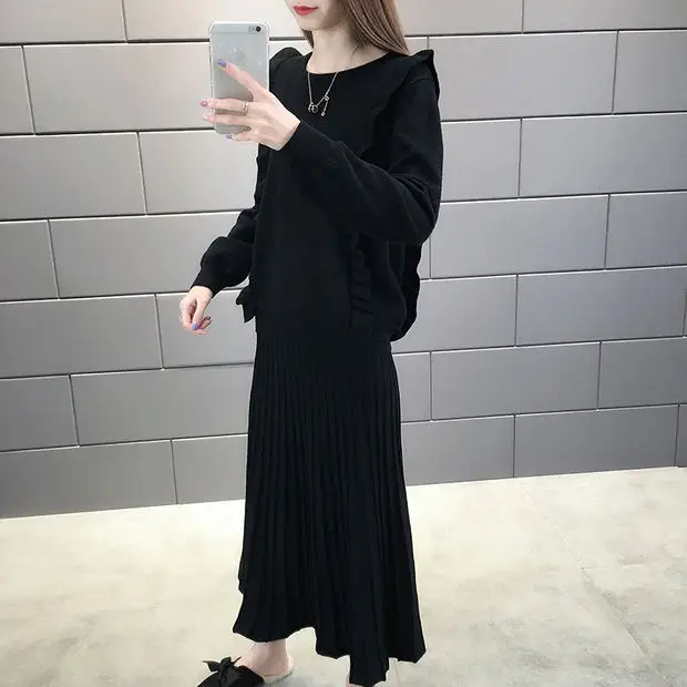 Blusas De Inverno Feminina, джемпер из лайкры, компьютерный трикотажный пуловер, 9466, настоящая фотография, Осень-зима, свитер из двух частей 70