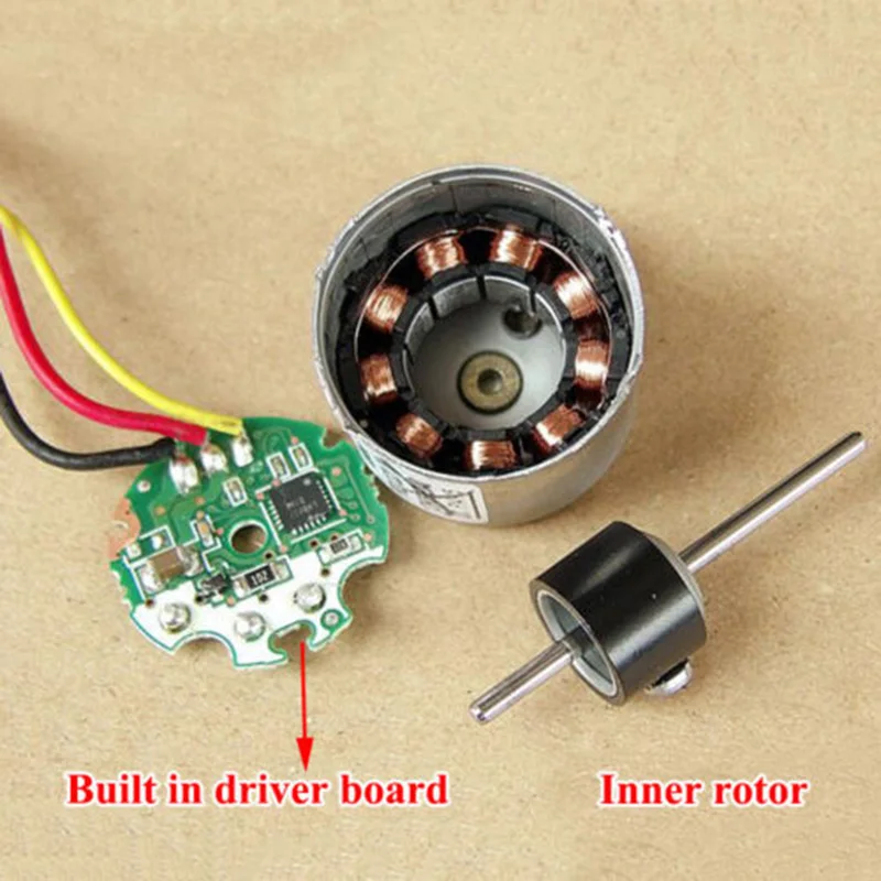 Nidec FK2-7328 13H060E040 DC12V-24V 18V микро-24 мм бесщеточный электродвигатель 3-жильный CCW внутренний ротор с Драйвером
