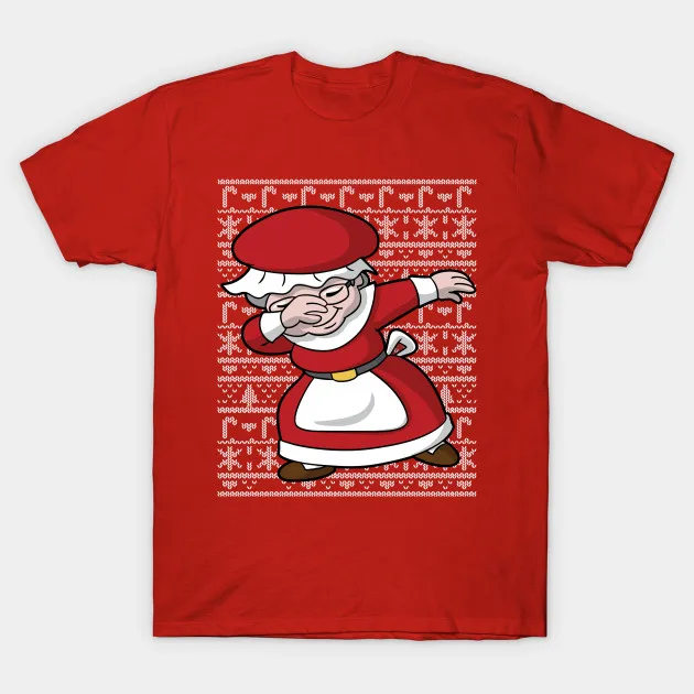 Мужская футболка Уродливый Рождественский свитер с надписью Mrs Claus женская |